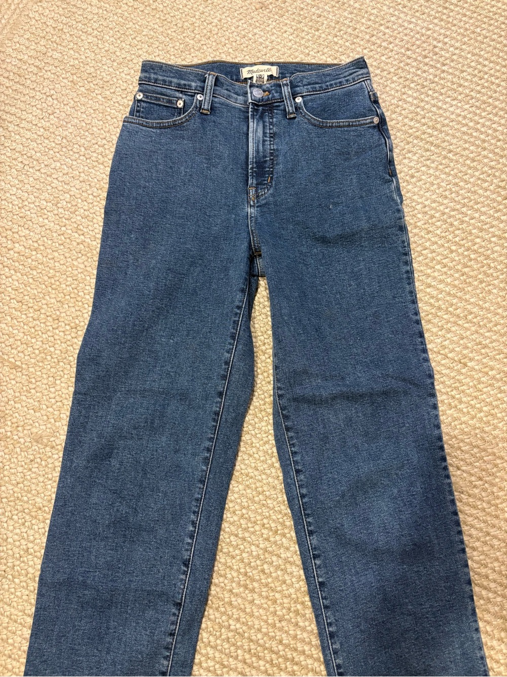 Madewell Straight Leg Jeans in Deep Indigo